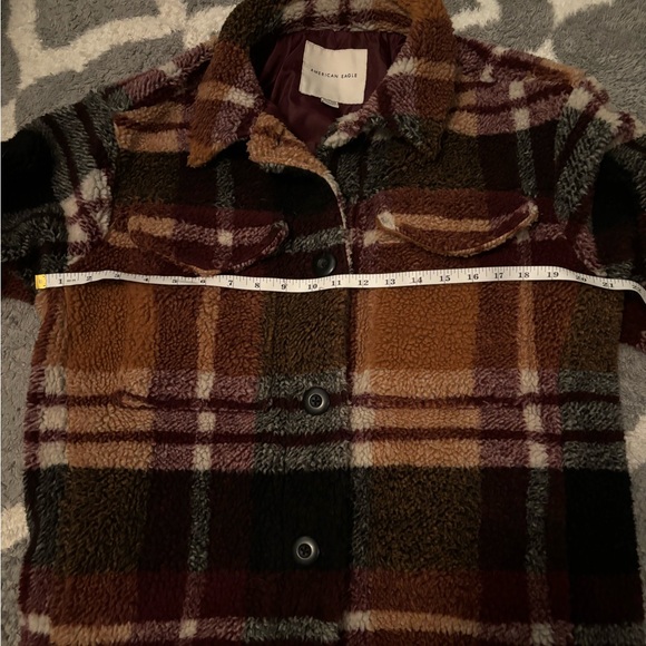 American Eagle Sherp Plaid shacket Size XS - Picture 7 of 7